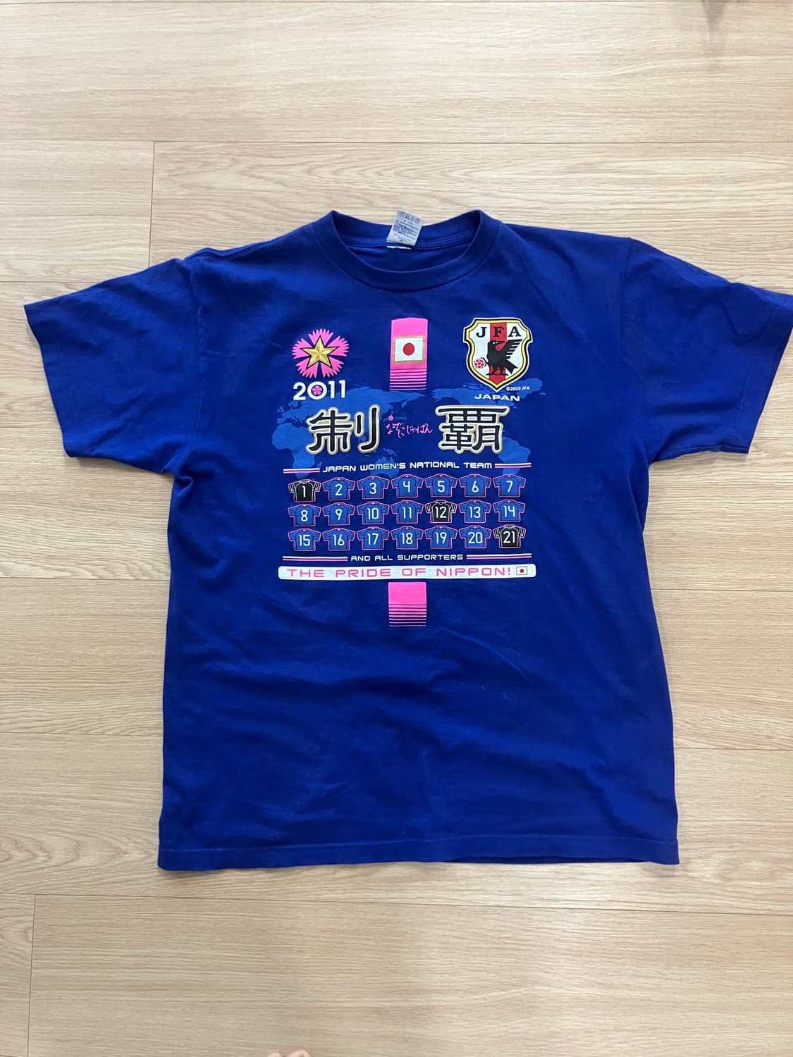 [L] JFA 일본축구협회 오피셜 굿즈 티셔츠 빈티지 상품이미지1