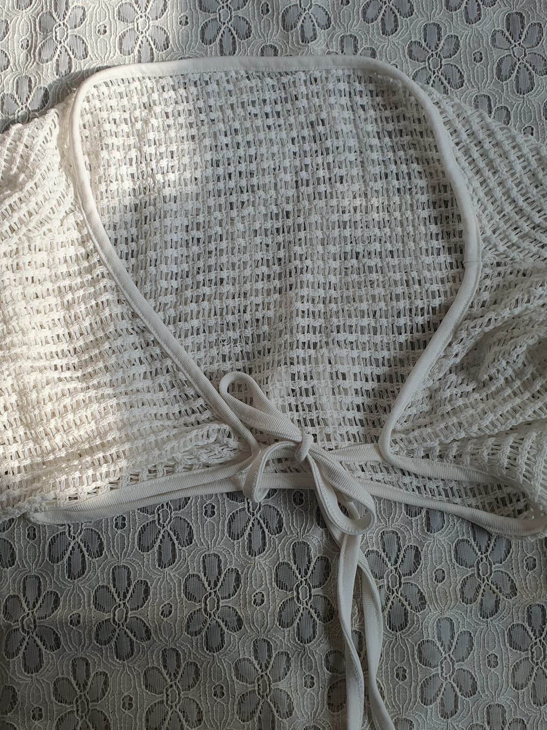 [빈티지] 화이트 매듭 숏 가디건 볼레로 상품이미지3