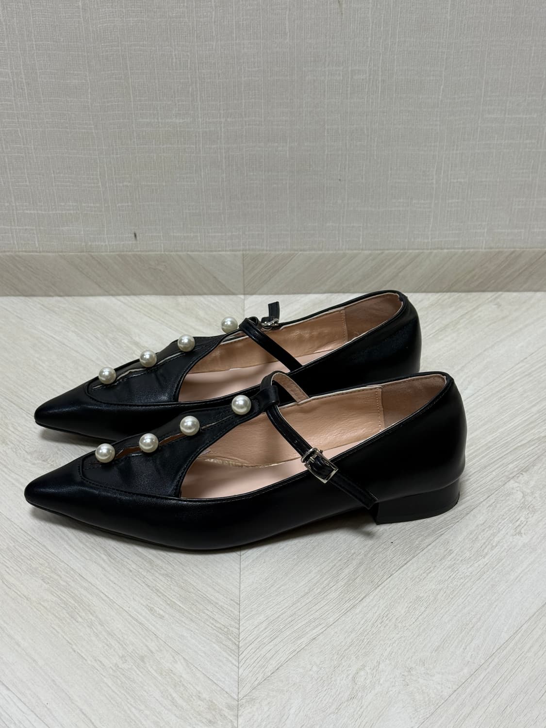 검정 진주플랫슈즈 38(240) 상품이미지2