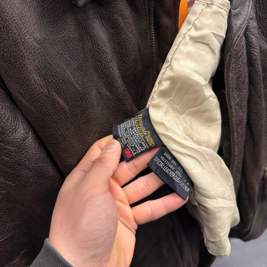 90s 윌슨레더 신슐레이트 맵라이닝 A-2플라이트 레더자켓 N857   상품이미지10