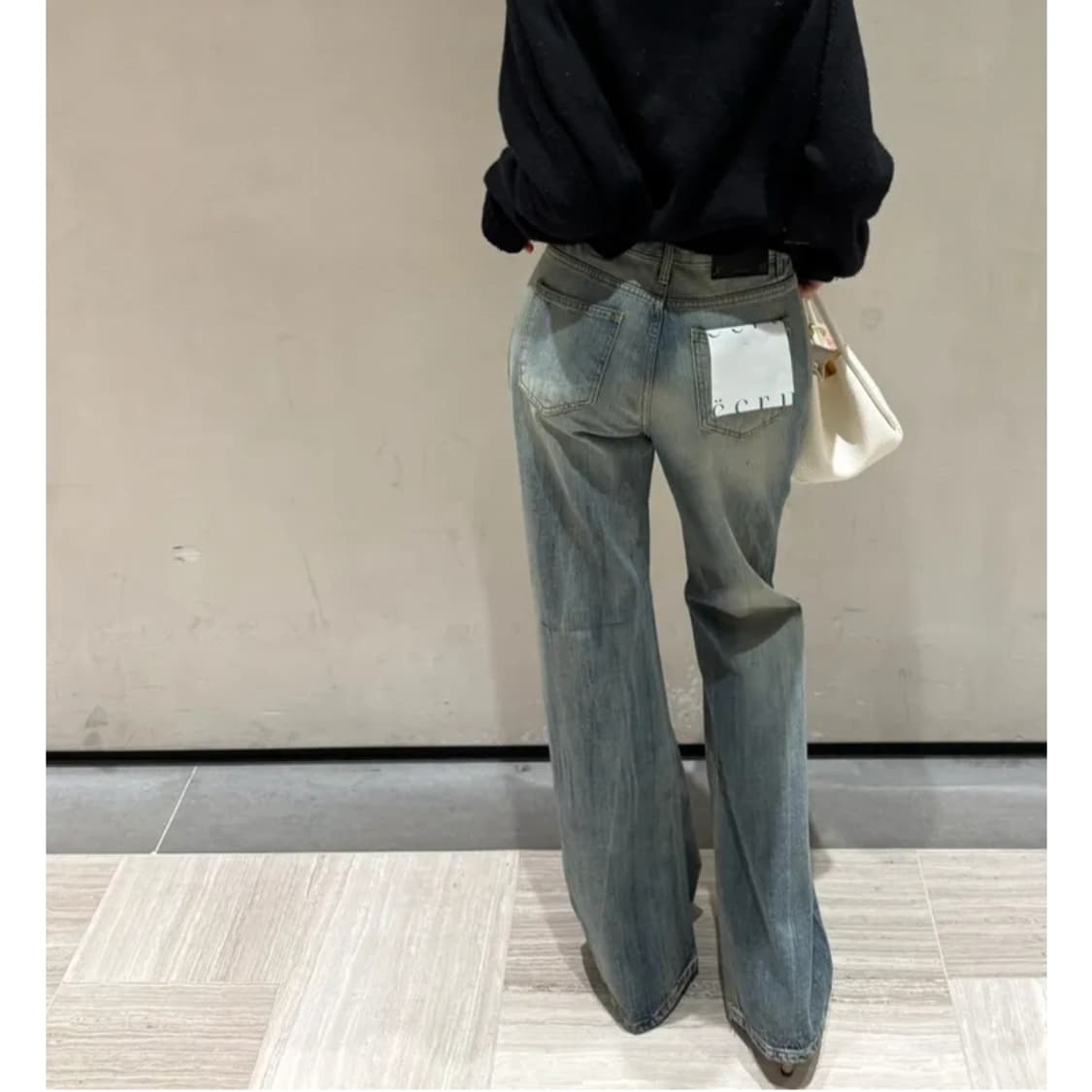 [새상품] 실루엣 빈티지 시와 워싱 부츠컷 데님 팬츠 상품이미지1