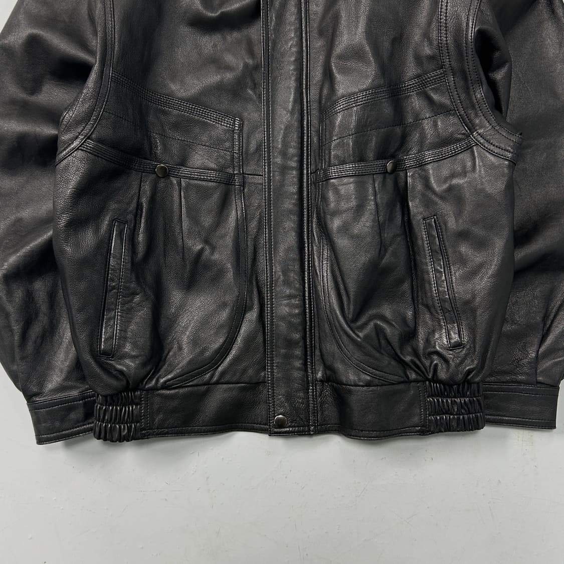 빈티지 베라펠라 리얼레더 빅포켓 봄버  상품이미지3