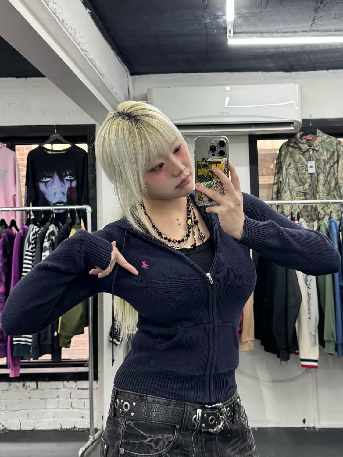 폴로 랄프로렌 니트 후드집업 상품이미지3