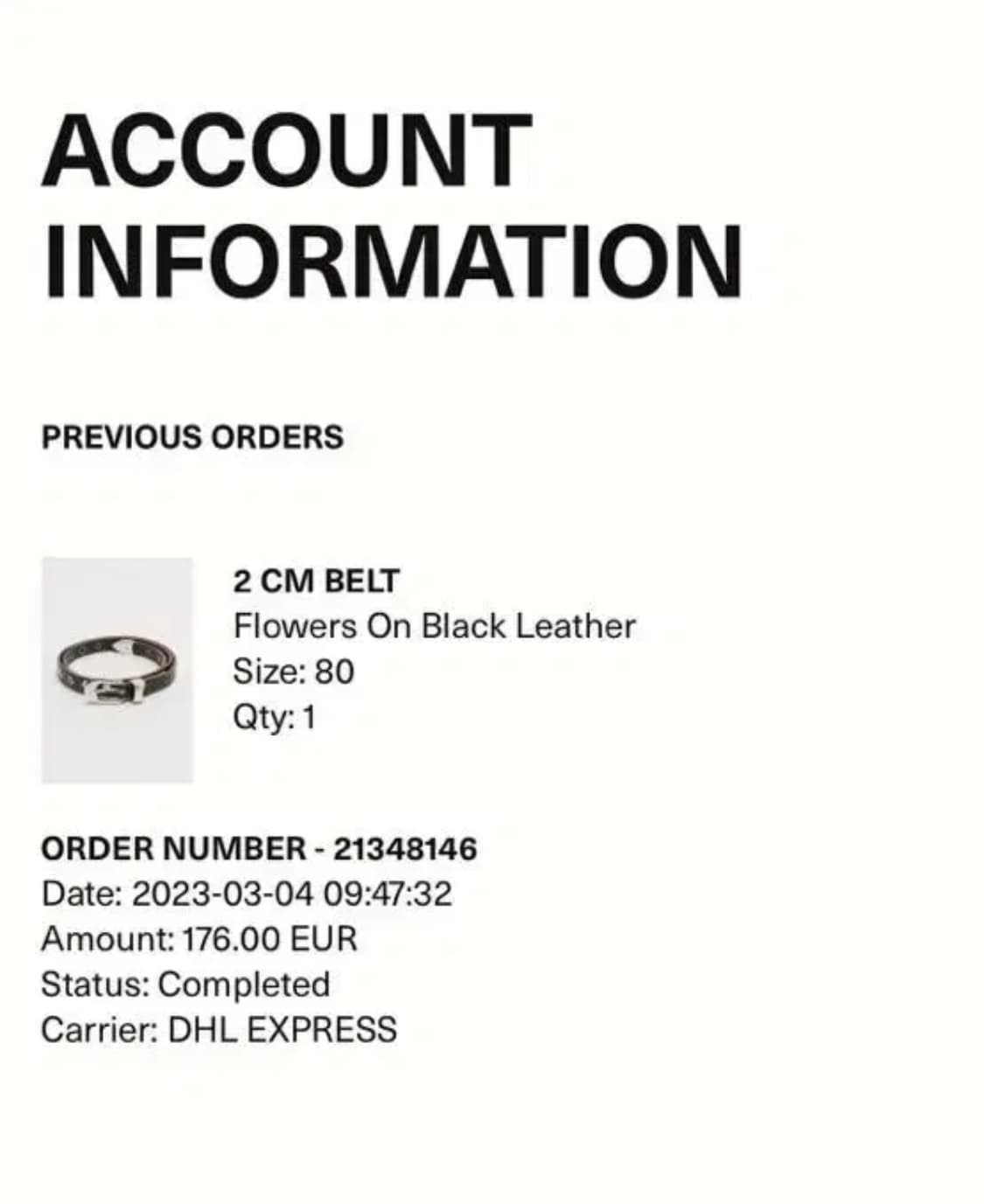 Our Legacy 아워레가시 플라워 스터드 벨트 (80) 상품이미지3