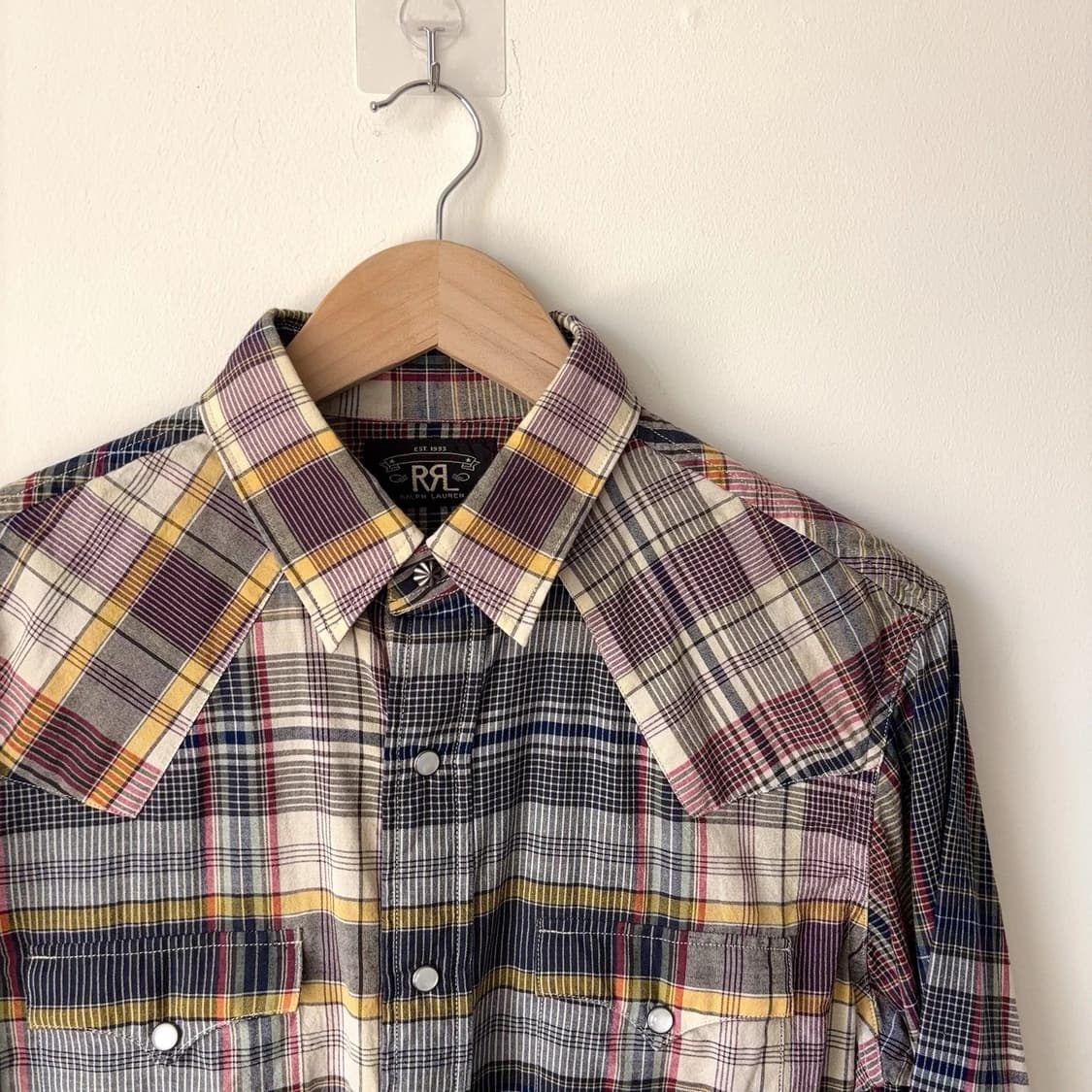 RRL 더블알엘 슬림 코튼 린넨 마드라스 웨스턴 셔츠 상품이미지2