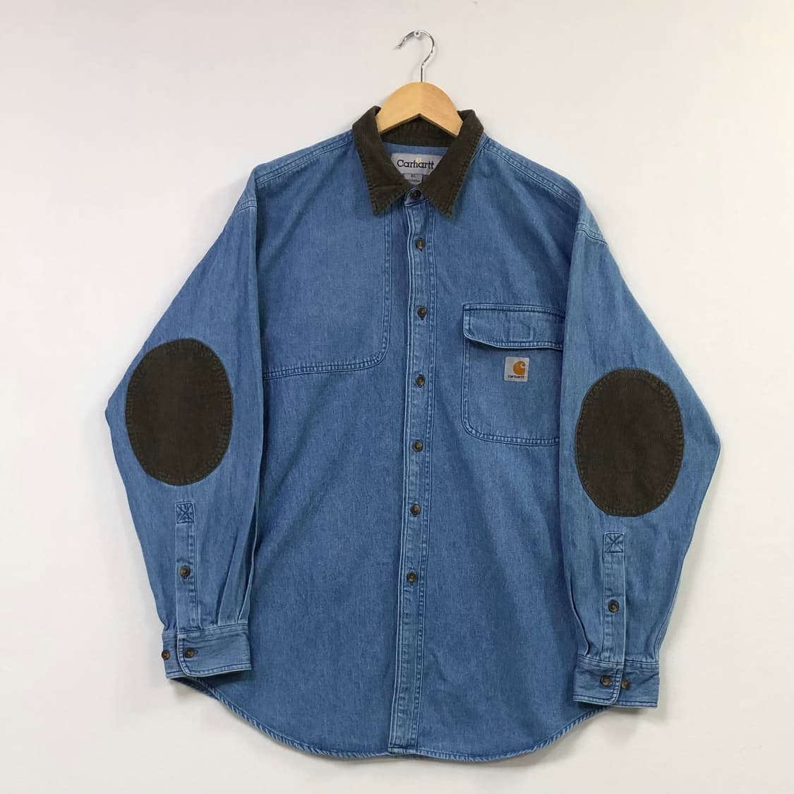 Xxl 칼하트 코듀로이넥 엘보 패치 데님 셔츠 상품이미지2