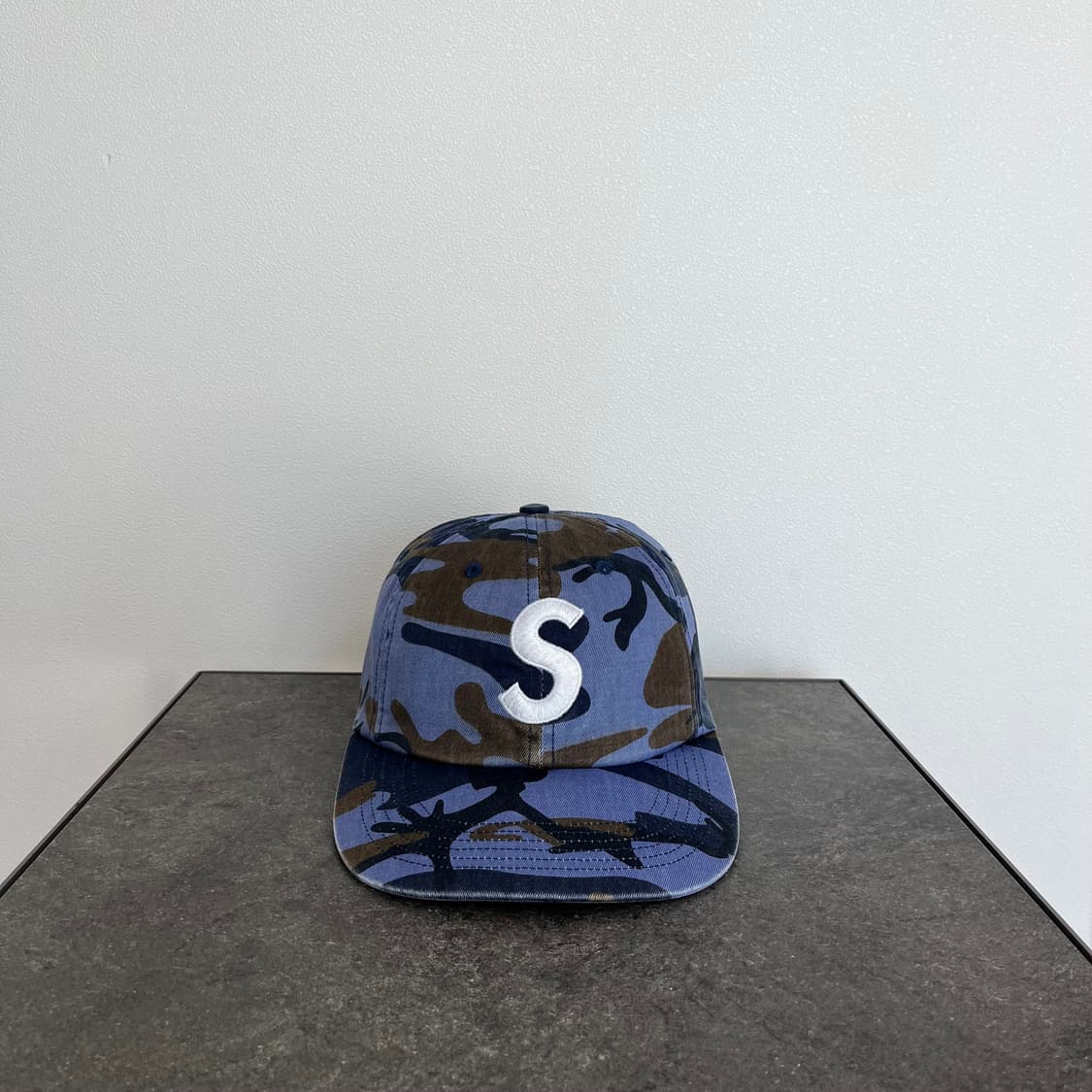 (OS) 슈프림 S로고 볼캡 모자 피그먼트 카모 네이비 상품이미지1