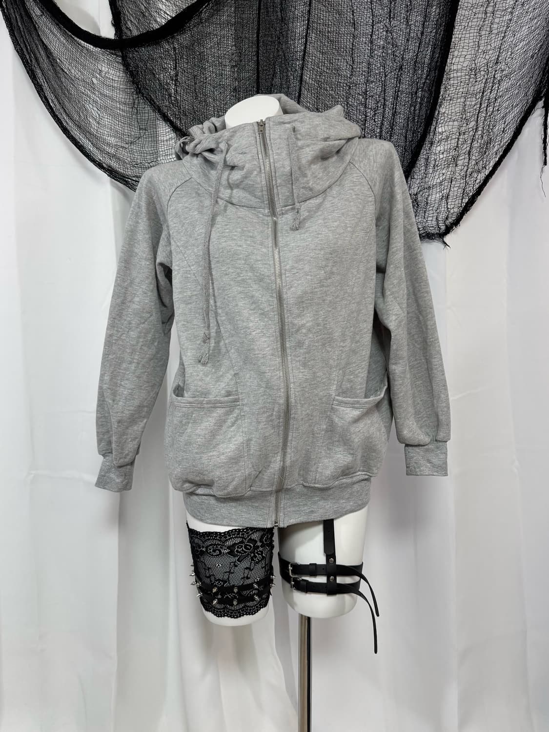gray hood zip up 상품이미지1