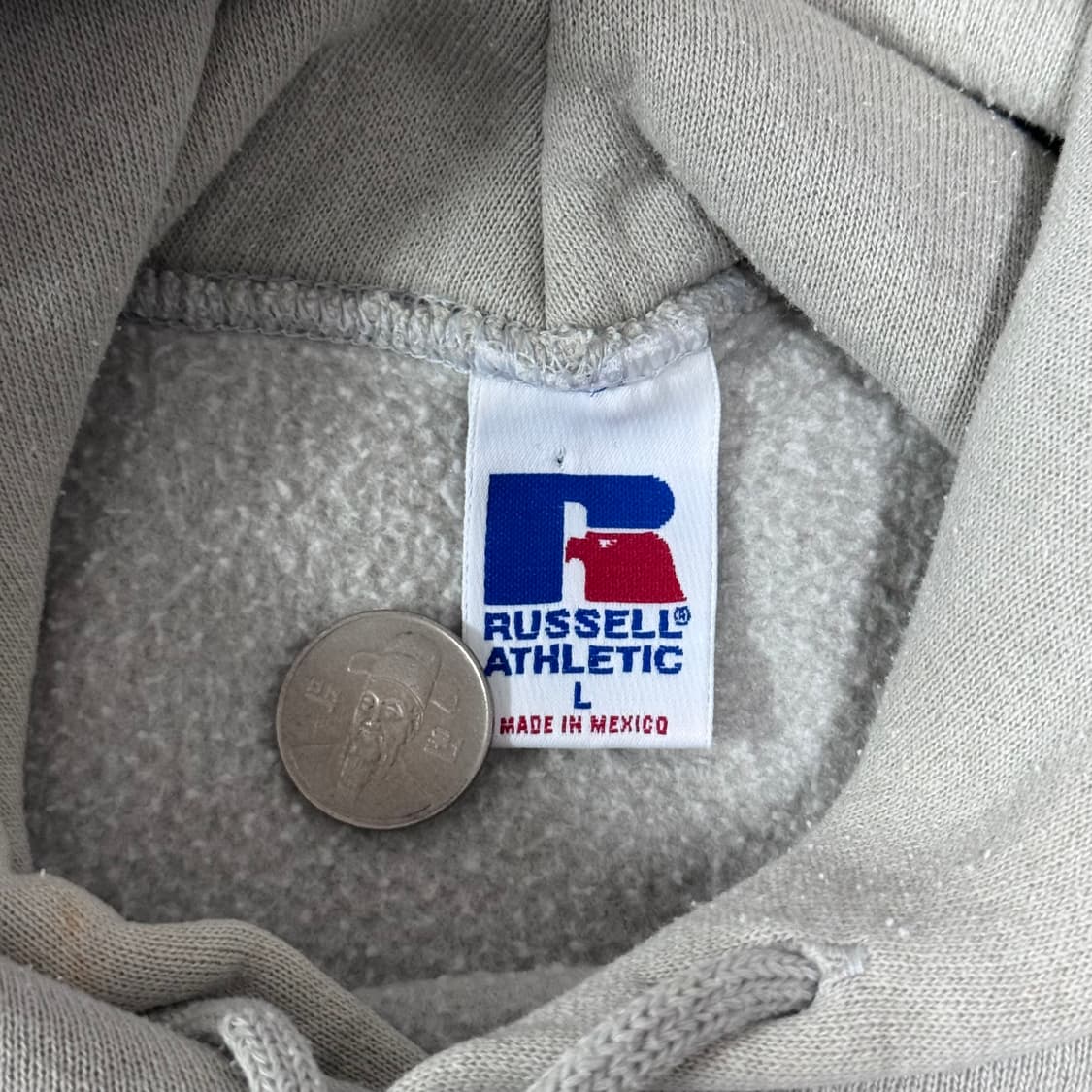 (L)00s Russell Athletic 러셀 애슬레틱 아이보리 후드 상품이미지4