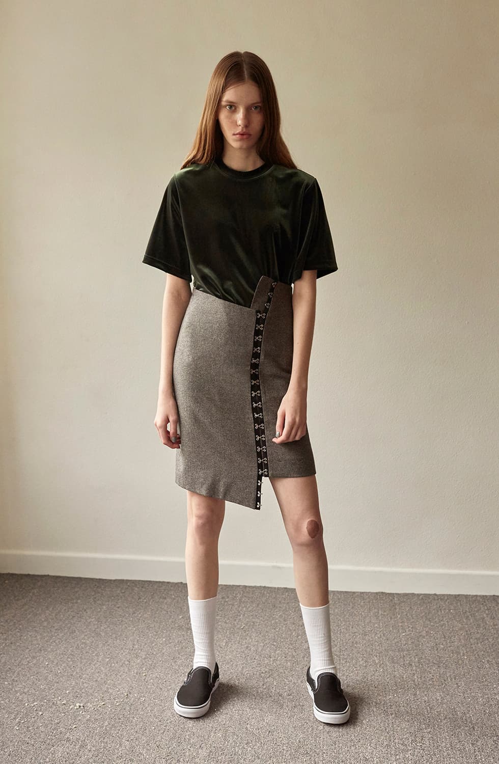 로클 체크 후크 스커트  상품이미지1