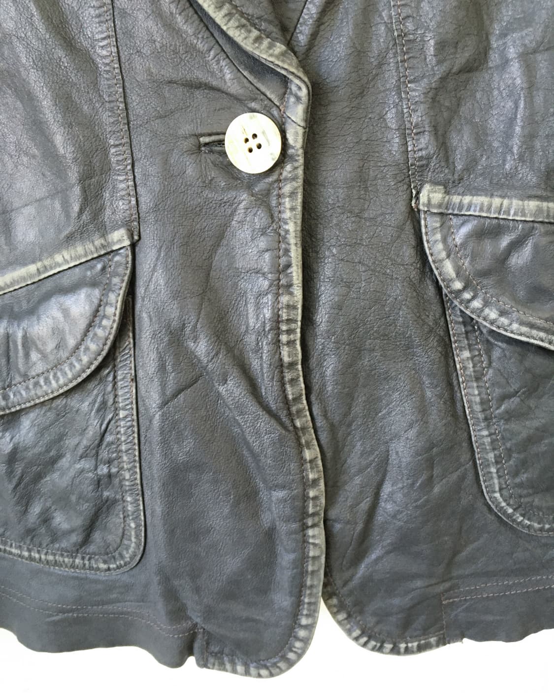 Buffalo leather gray jacket 상품이미지5