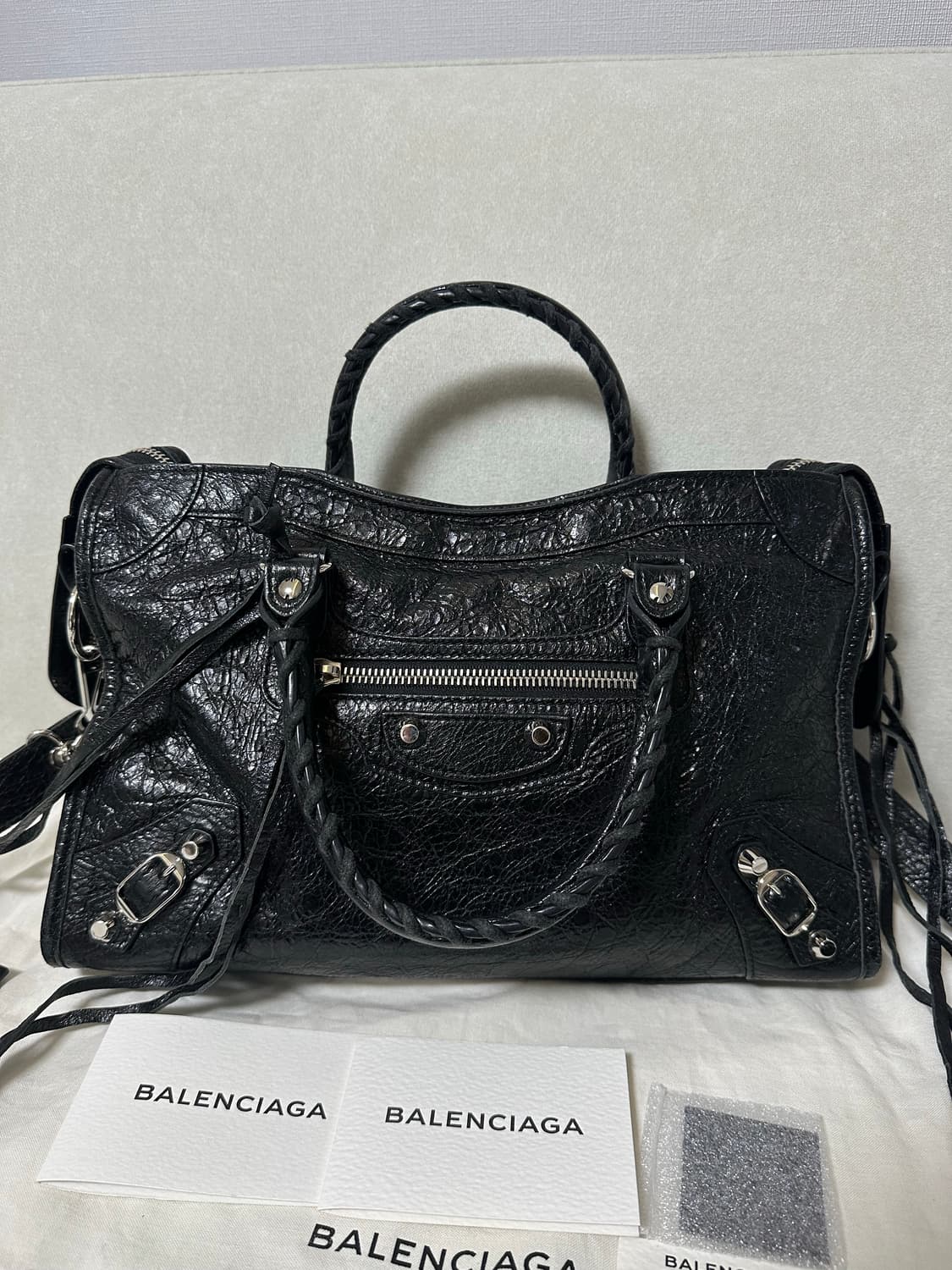 [SA 정품] 발렌시아가 시티 모터백 스몰 블랙-2 상품이미지4