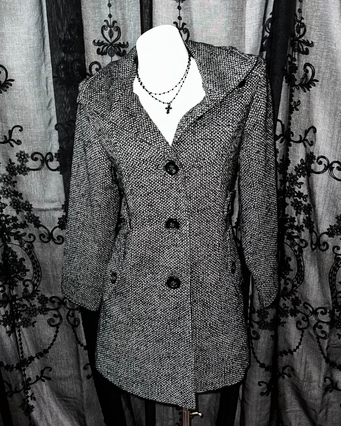 Black Tweed Coat 상품이미지2