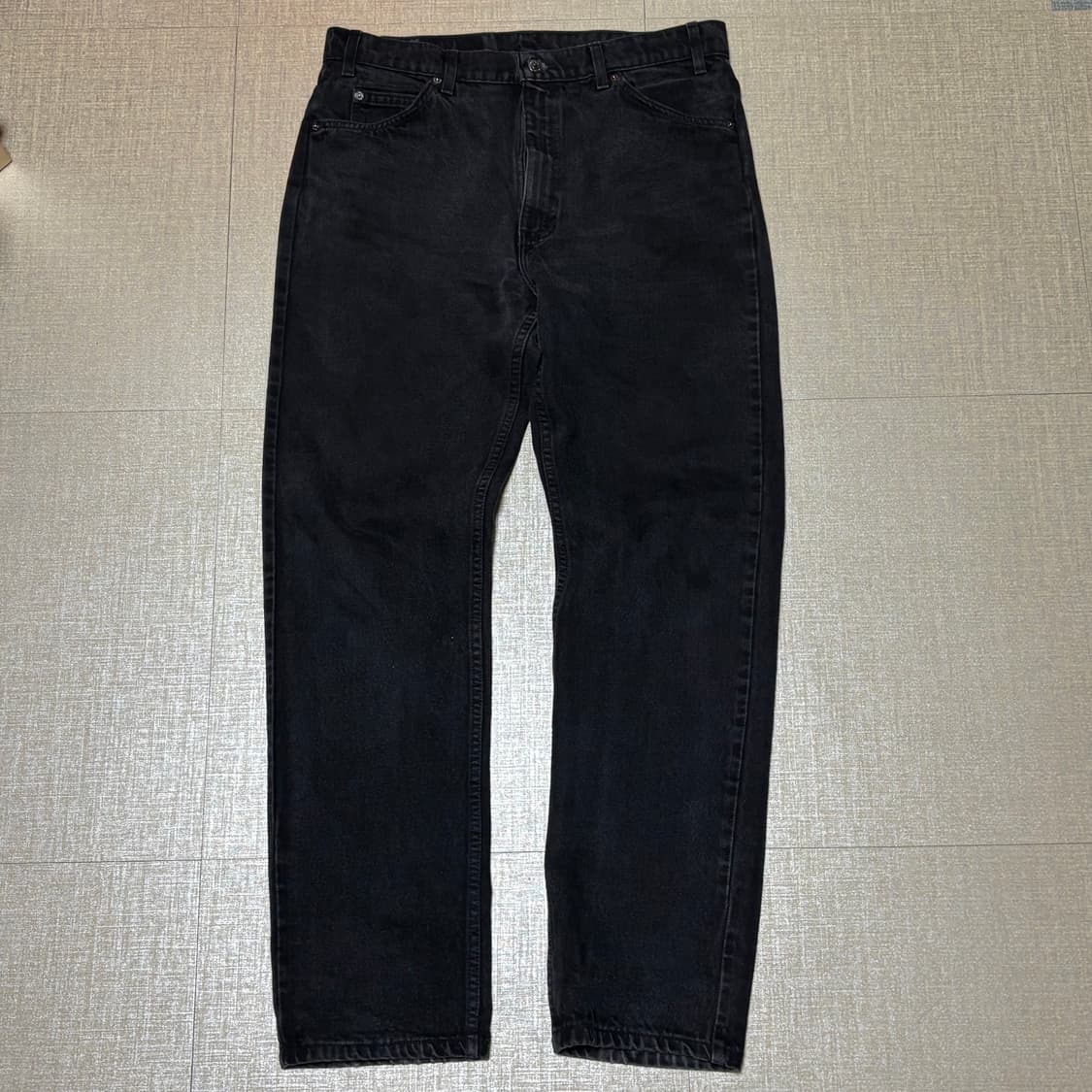 90s USA🇺🇸 리바이스 505 오렌지 탭 블랙 흑청 상품이미지1