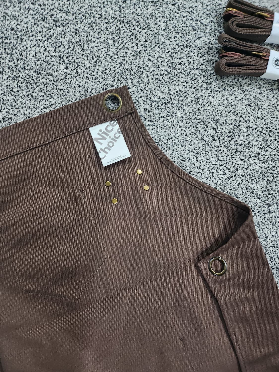 브라운 캔버스 에이프런 (새 상품) 상품이미지5