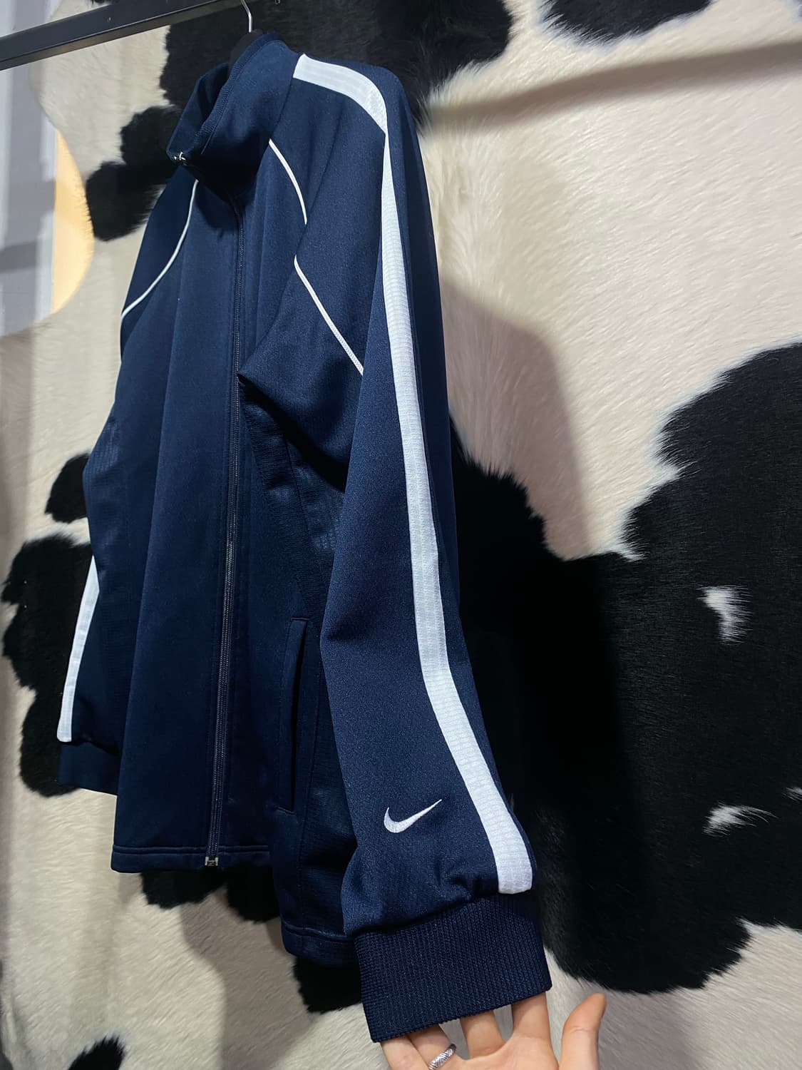 Nike 화이트 라인 배색 집업 상품이미지4