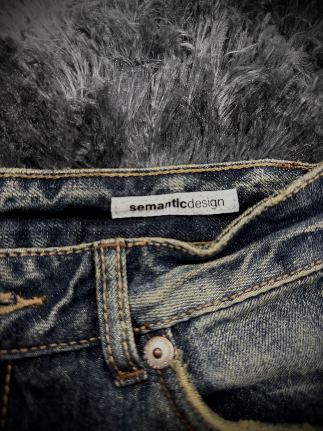 semantic design 독수리 프린팅 부츠컷 데님 팬츠 상품이미지7