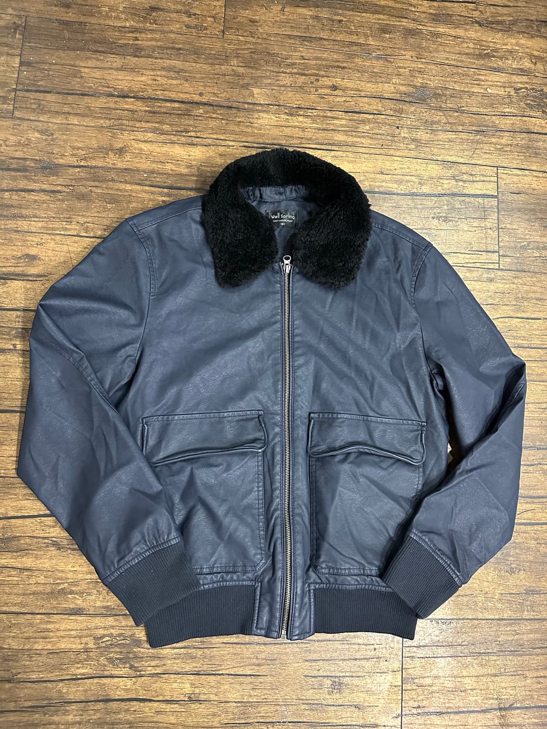 웰스프링 남성 가죽 자켓 100 새제품급 빈티지 올드스쿨느낌 상품이미지2