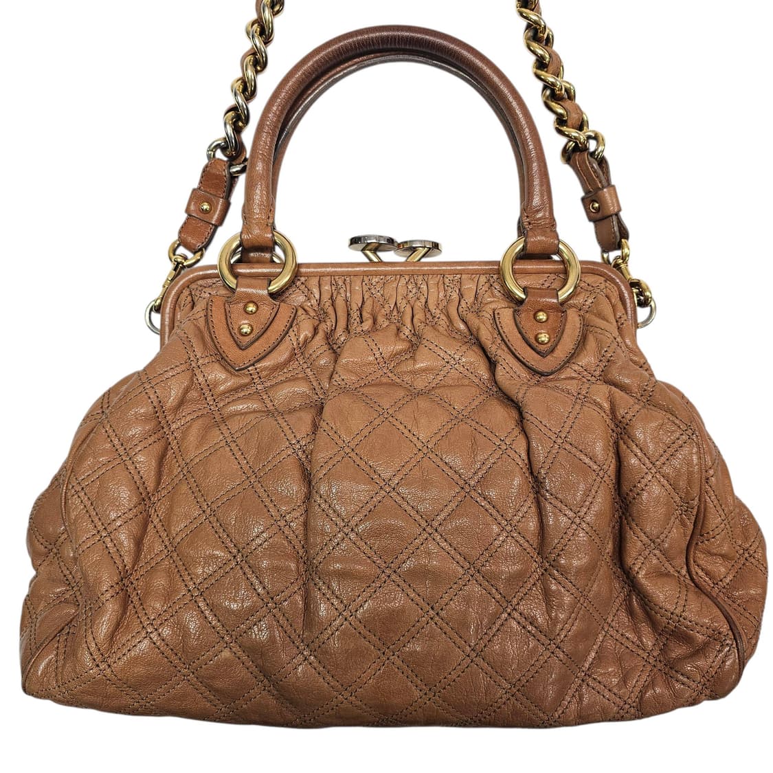 Marc Jacobs 마크제이콥스 퀼티드 레더 스탐백 브라운 상품이미지2