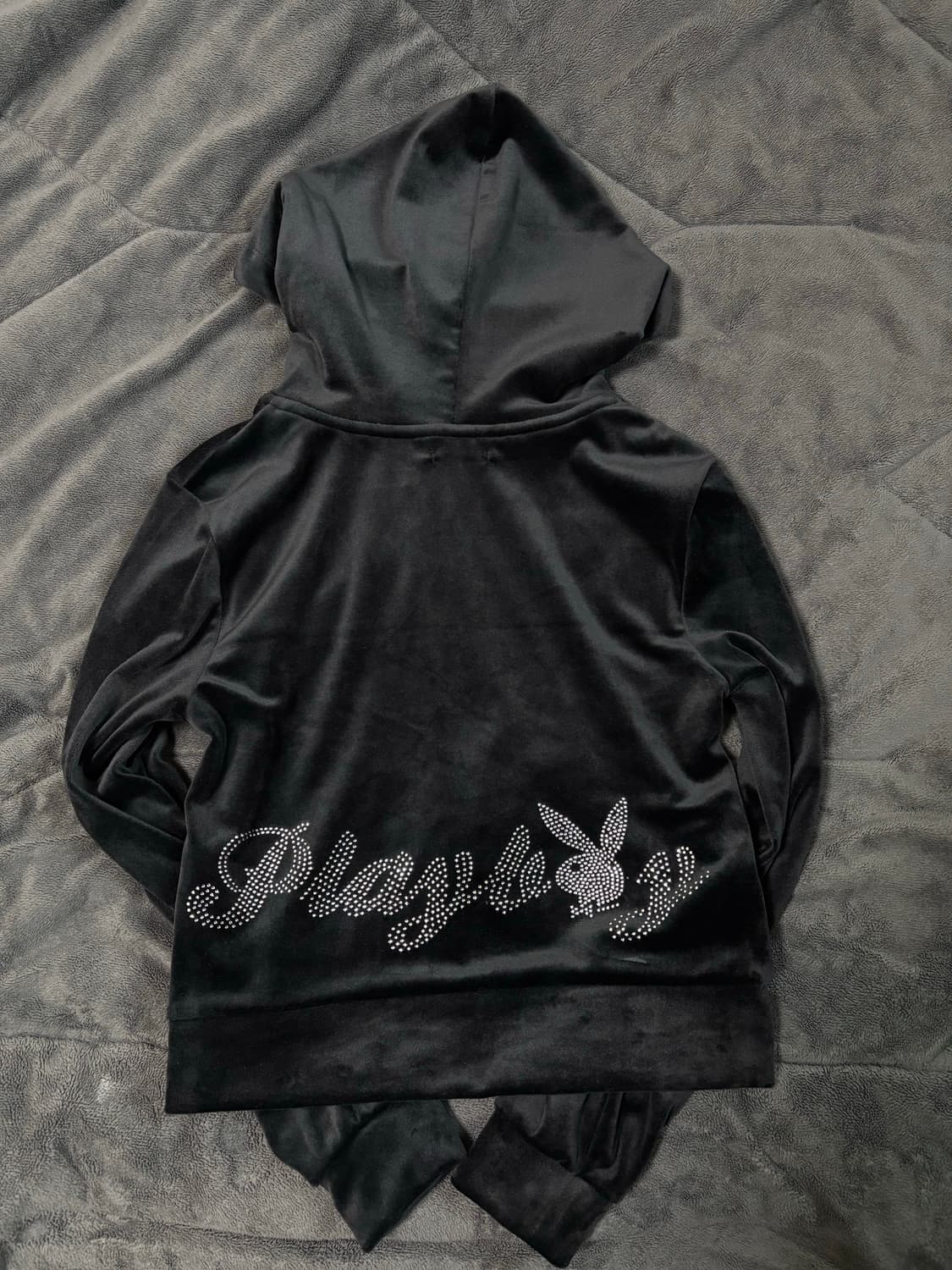 Playboy 플레이보이 벨벳 후드집업 여자S 상품이미지3