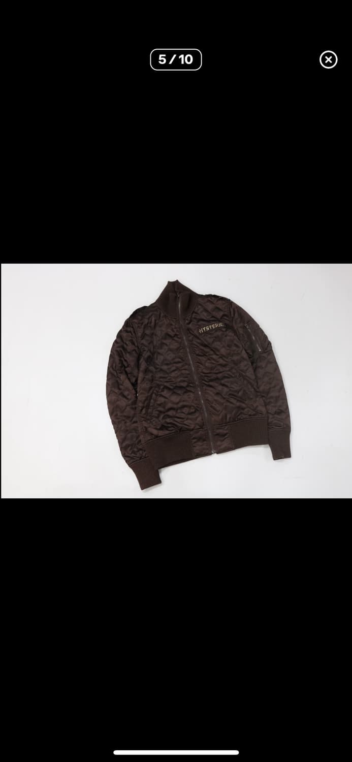 히스테릭글래머 자수 퀄팅자켓 M 급처 상품이미지5