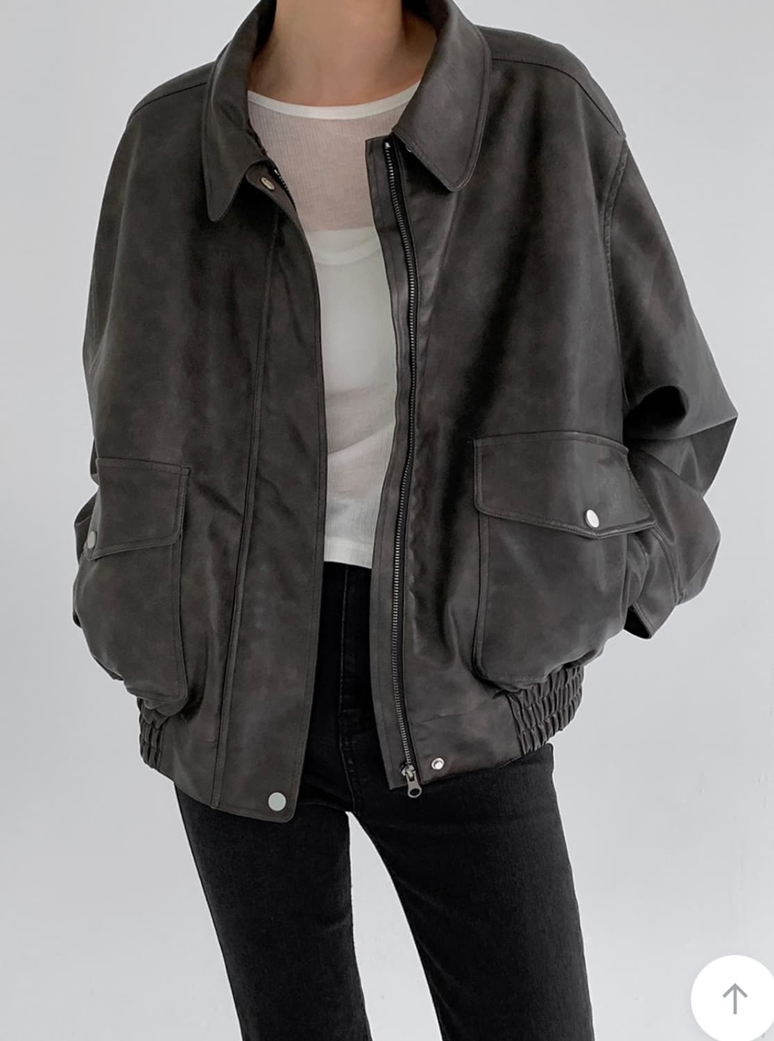 매니크 세크 레더자켓 브라운 누빔 상품이미지3