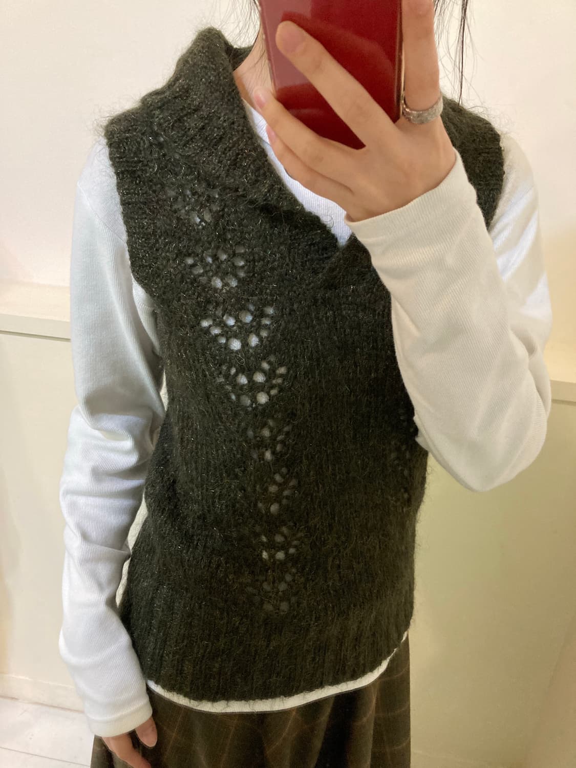 카키 그런지 니트 탑 상품이미지9