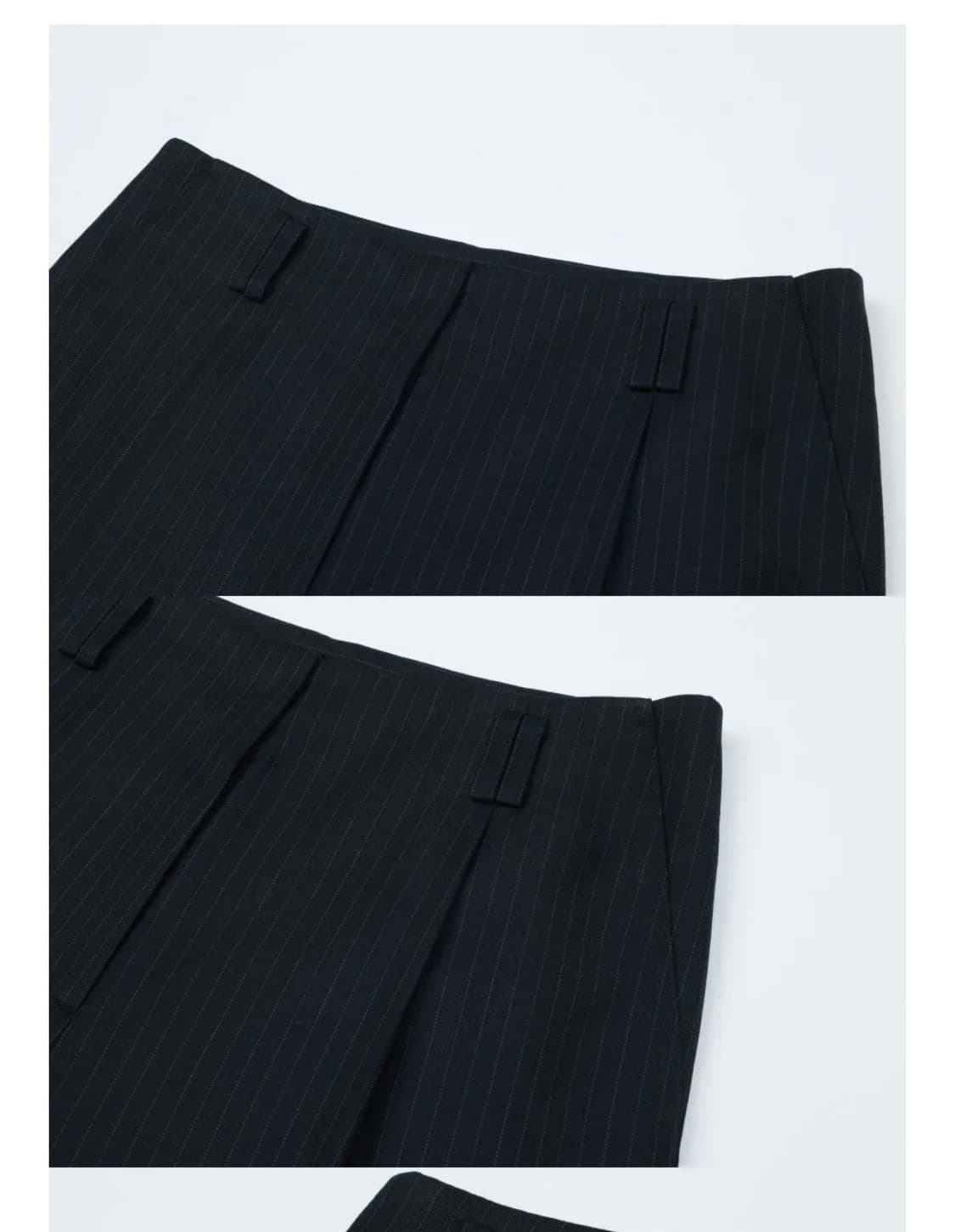 쓰리투에이티 pintuck wide slacks navy 상품이미지7