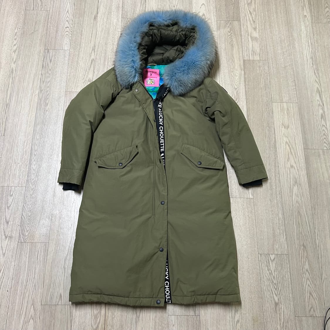 코오롱 X 럭키슈에뜨 하이라인 구스다운 롱패딩 36 66사이즈 상품이미지1