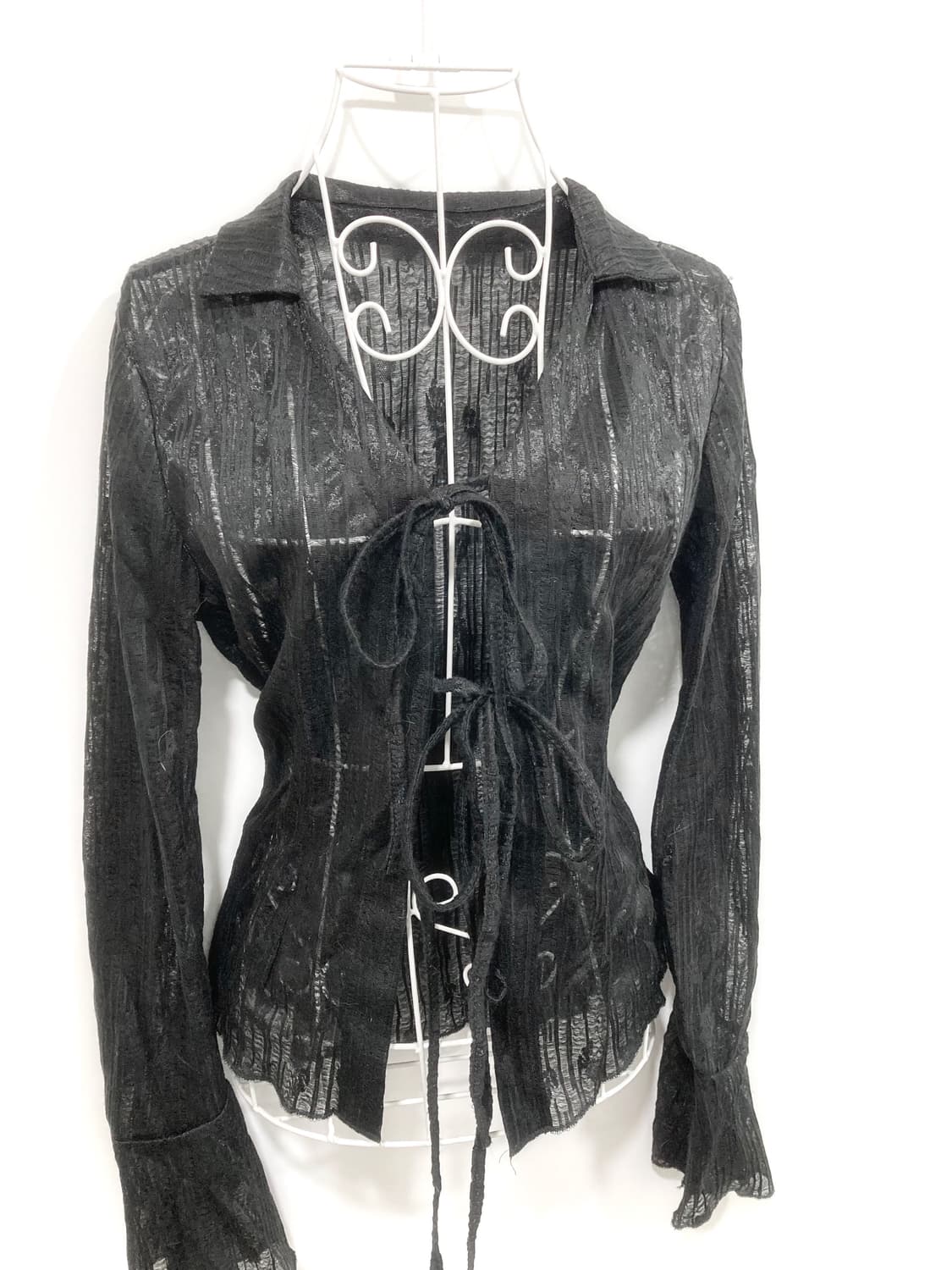 black crochet blouse 상품이미지2