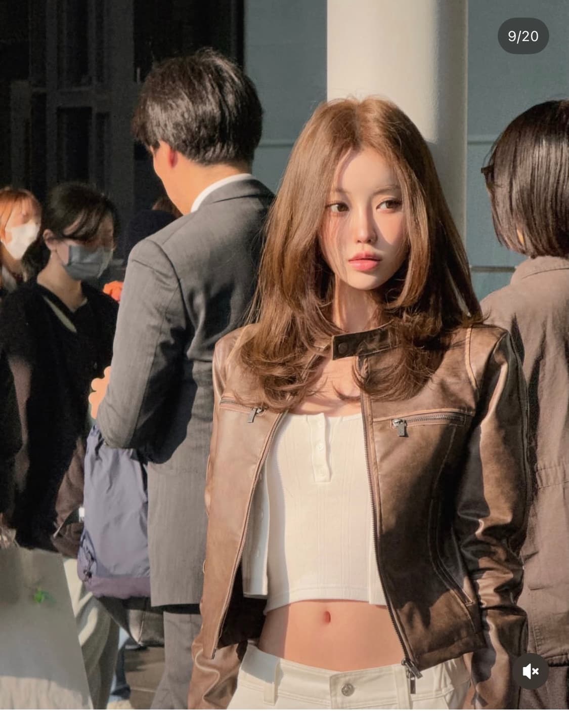 오아이오아이 빈티지 레더 자켓 상품이미지1