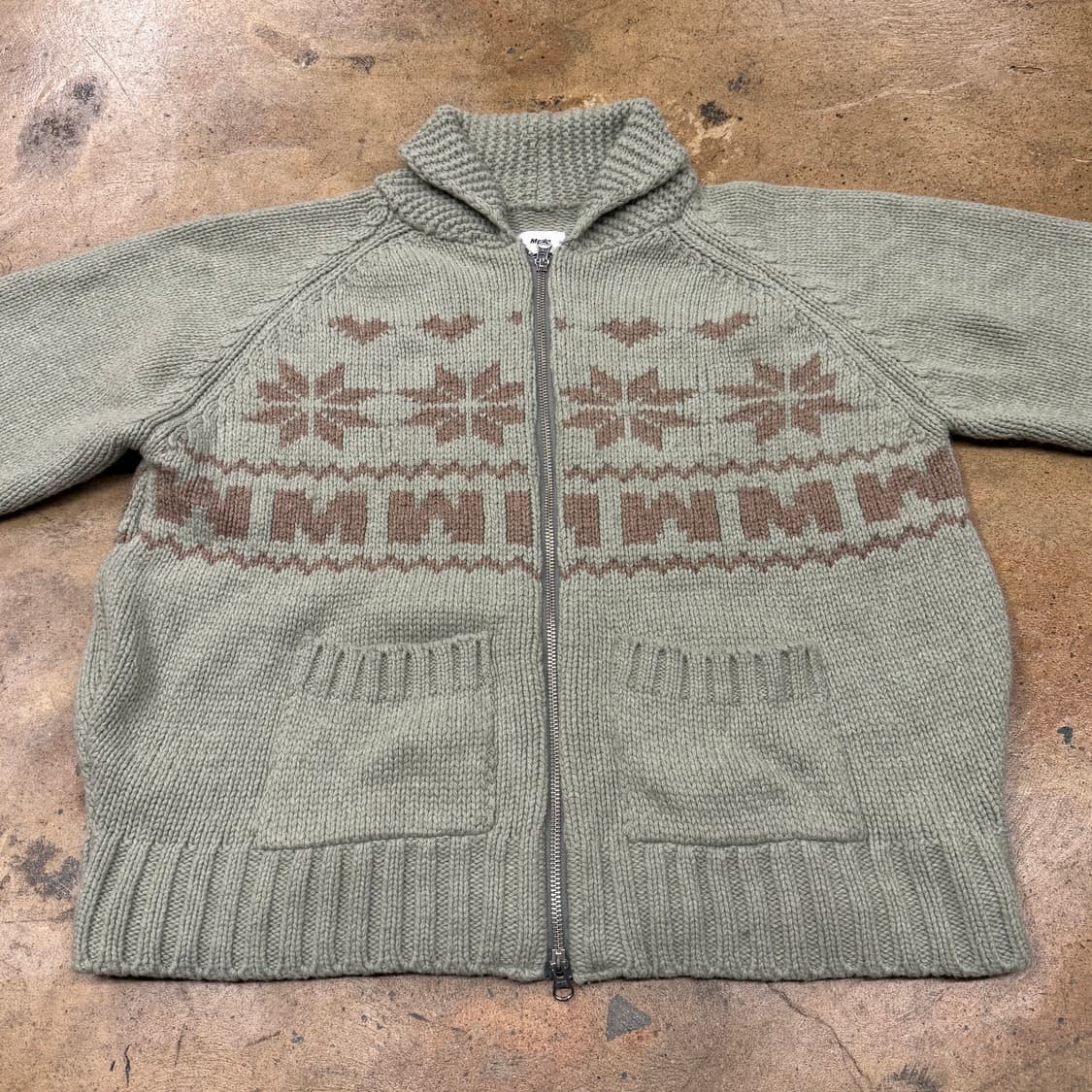 모리 빈티지 민트 니트 가디건 상품이미지3