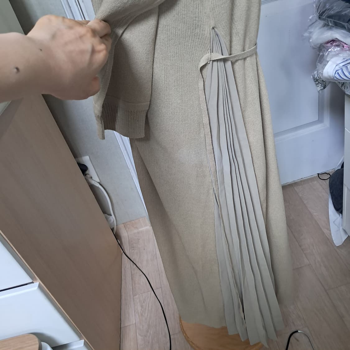 (새제품)나이스클랍 원피스 롱 가디건 Free(22년제품) 상품이미지4