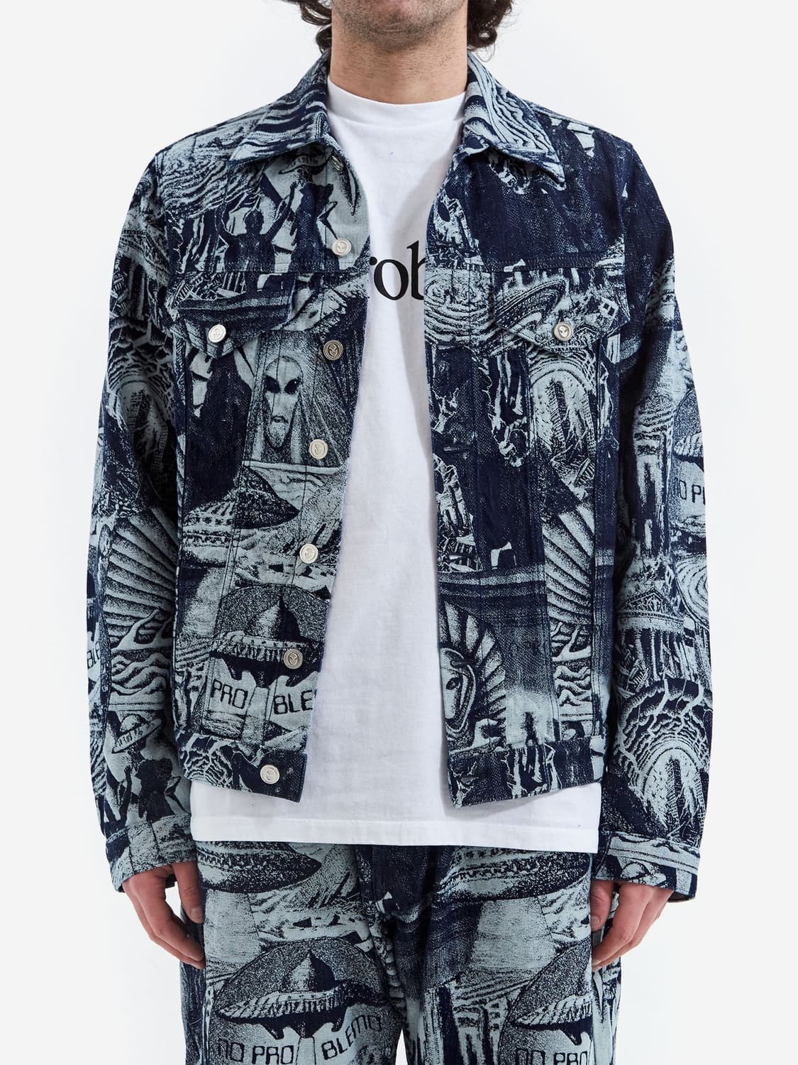 Aries No problemo 아포칼립스 자카드 트러커 자켓 상품이미지5