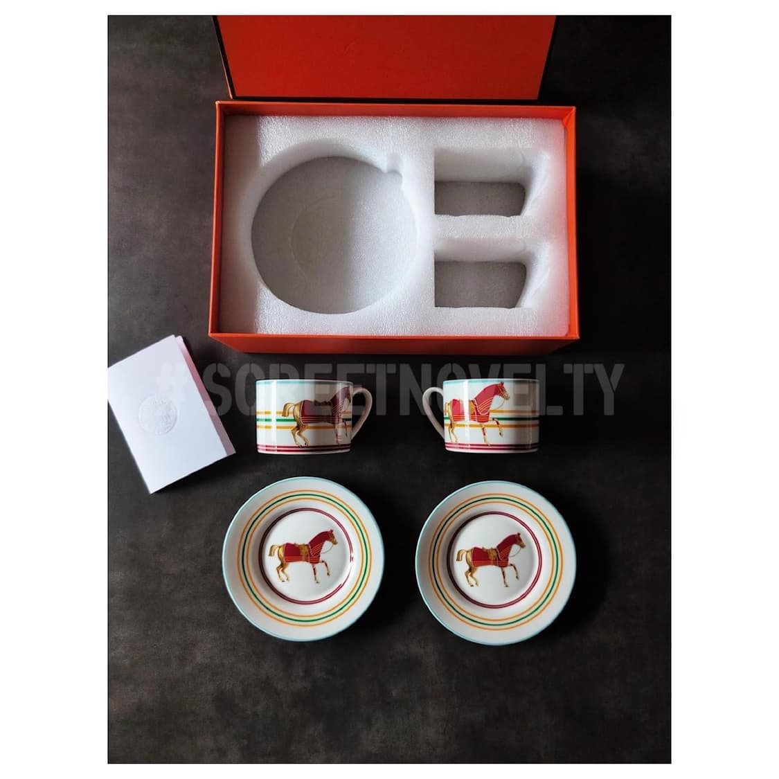 에르메스 2인조 찻잔세트 박스포장 선물세트 상품이미지7