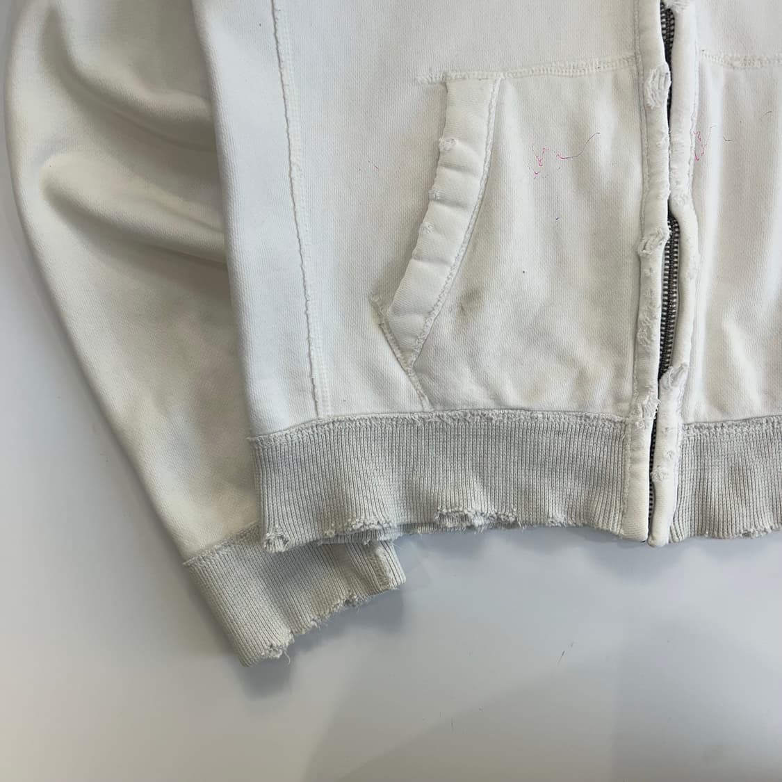 Abercrombie 아베크롬비 스펠아웃로고 화이트 후드집업 상품이미지6