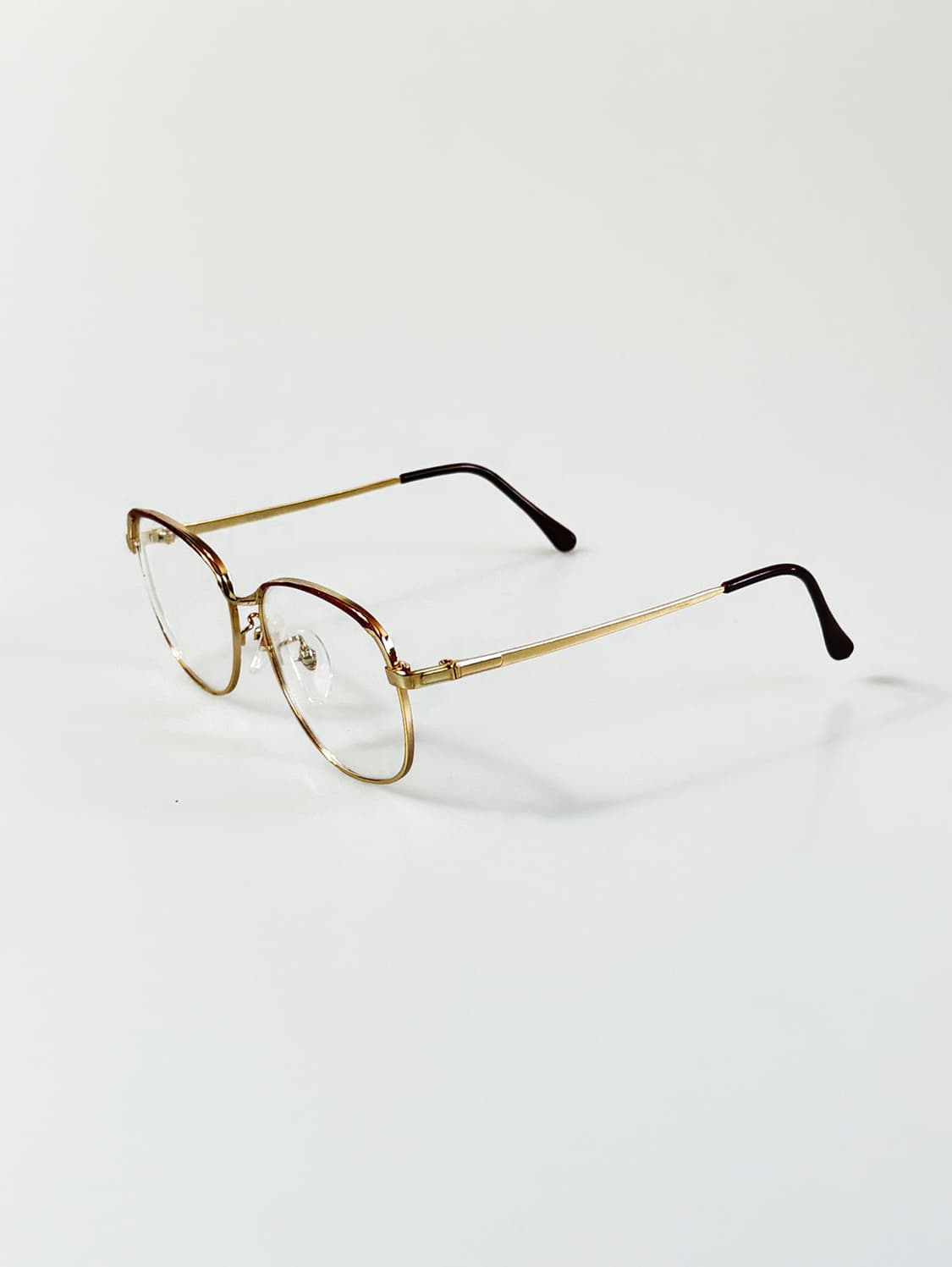 90s 유럽제 골드 스퀘어 보잉 메탈 프레임 빈티지 안경 상품이미지3