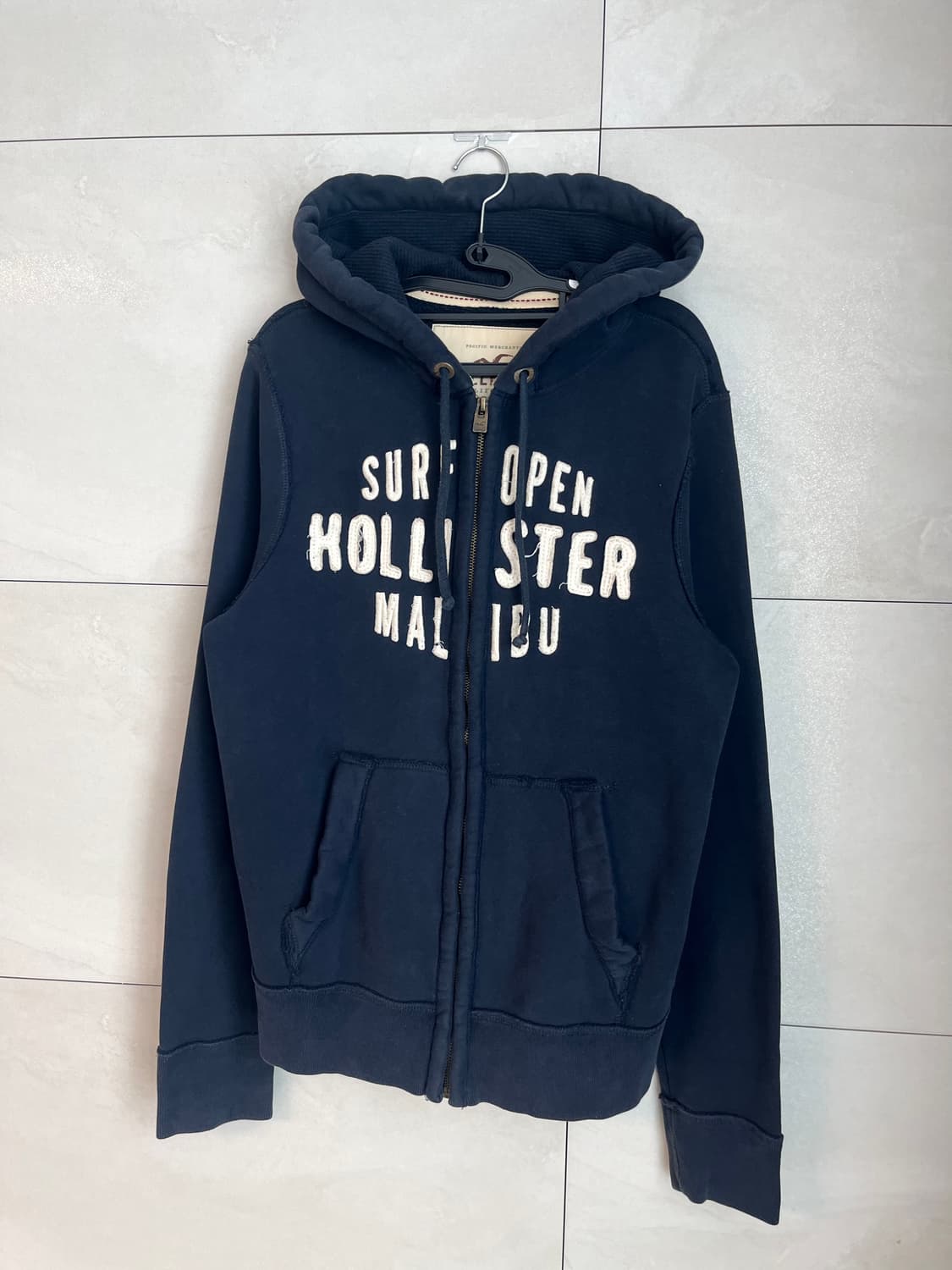 홀리스터 스펠 로고 후드집업 네이비 [M] 상품이미지3
