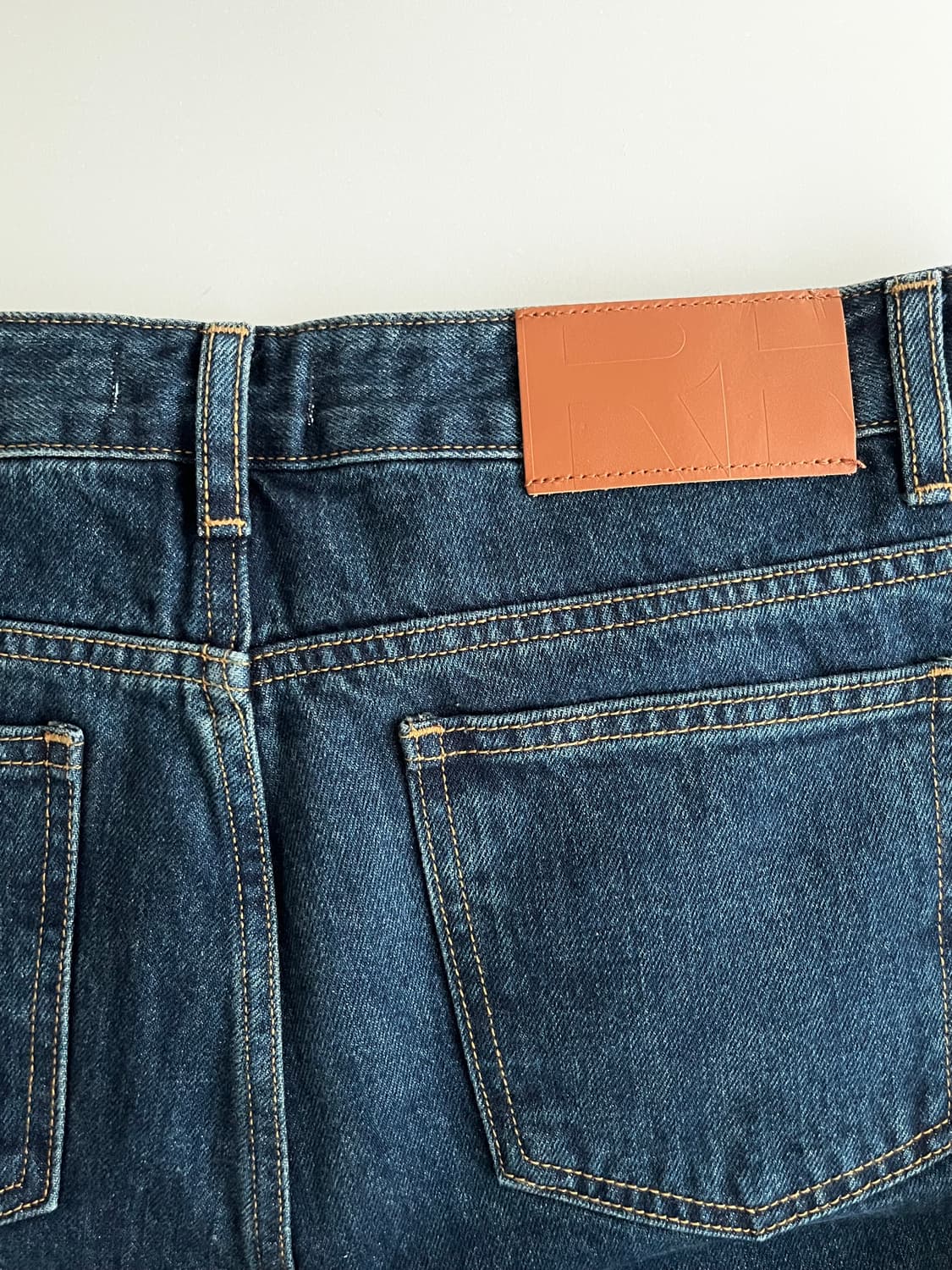 L) 오르 ORR 스트레이트 와이드 데님 청바지 진청 상품이미지3