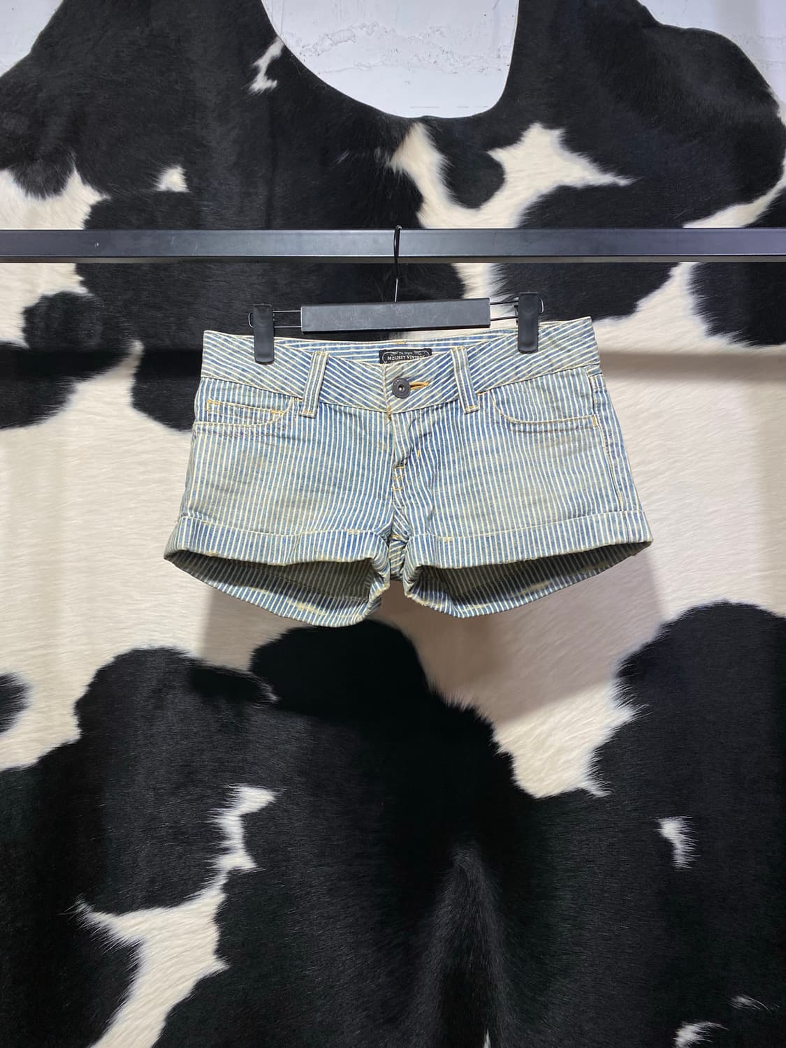 Moussy vintage 스트라이프 로우라이스 숏츠 상품이미지2