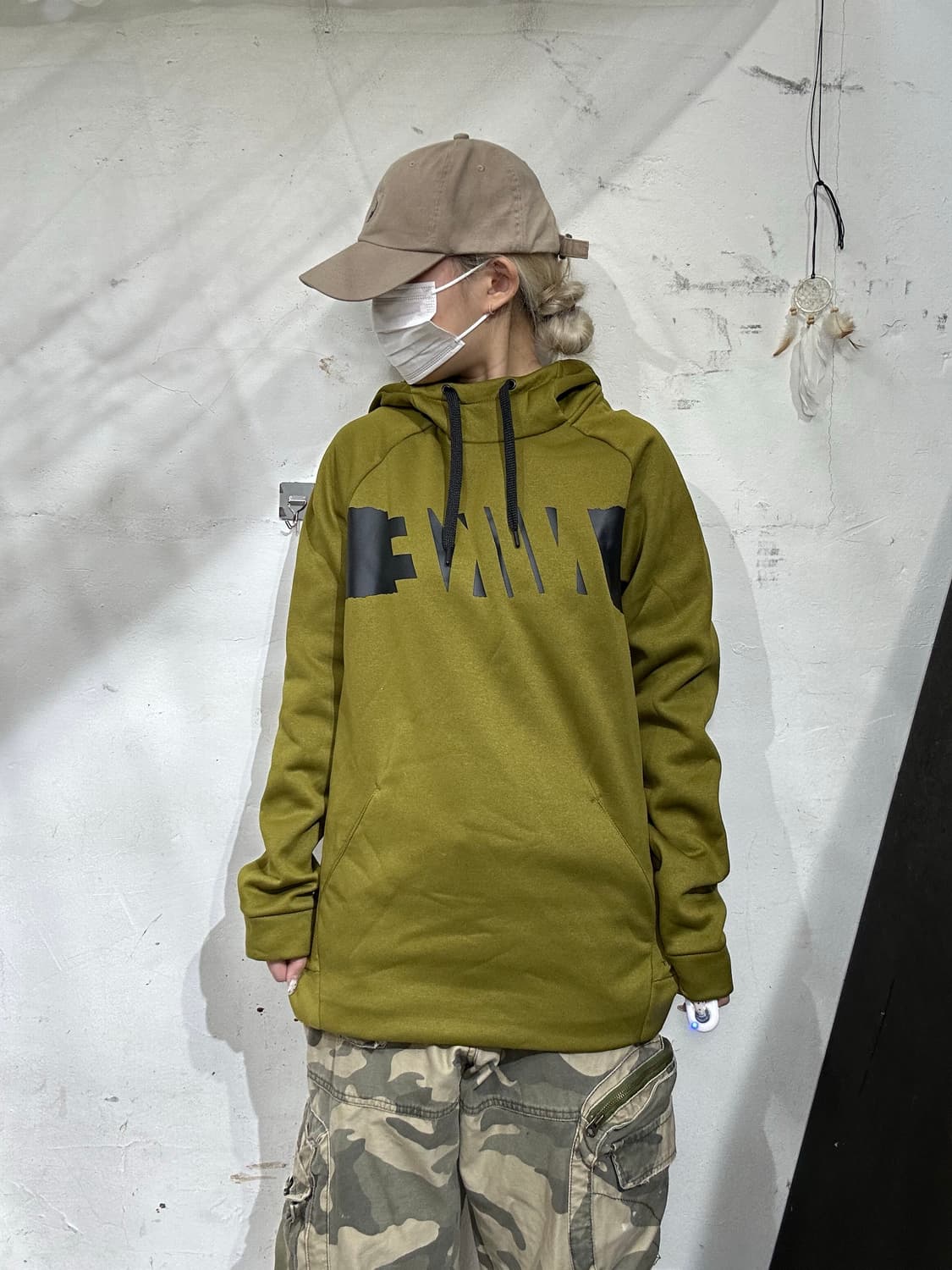 나이키 올리브 그린 오버핏 후드티 M 상품이미지2