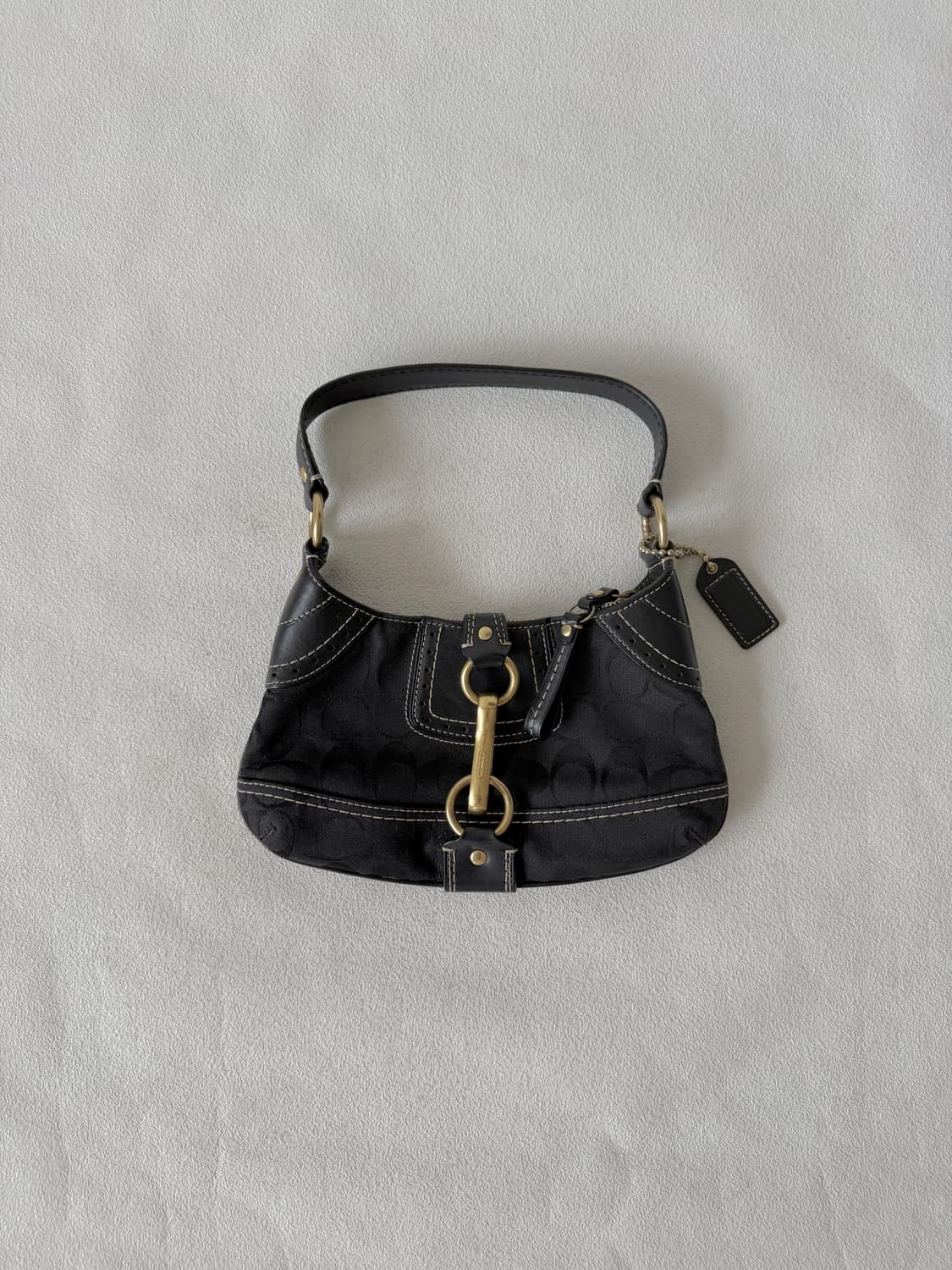 코치(COACH) 레더&모노그램 숄더백(작은 사이즈) 상품이미지1