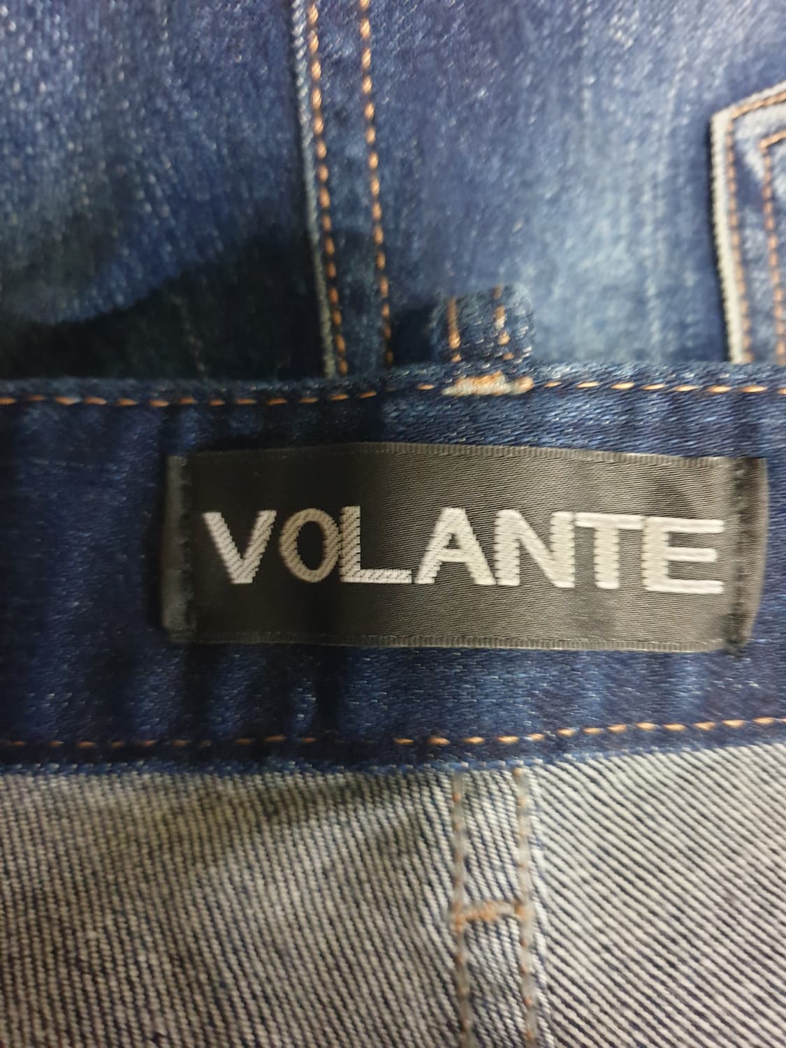 볼란테 프리미엄 백포켓 실버탭 데미지 워싱 데님팬츠 블루 (2사이즈) 상품이미지5