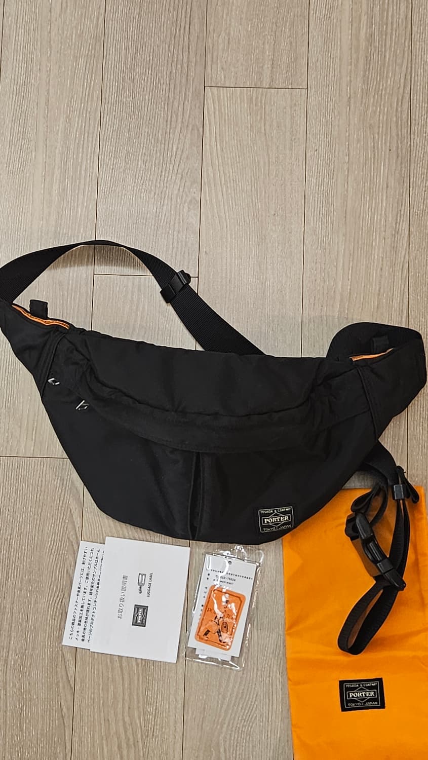 포터 탱커 웨이스트백 스몰 블랙 (신형 / 풀구성) 상품이미지1
