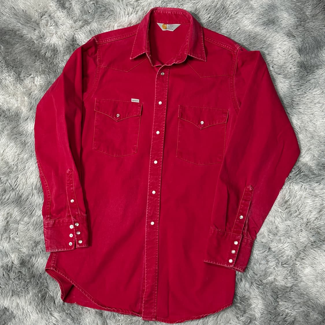 칼하트 레드 데님 웨스턴 셔츠 L 상품이미지1