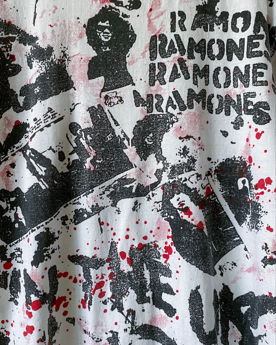 RAMONES 올오버 프린팅 반팔 티셔츠 상품이미지6