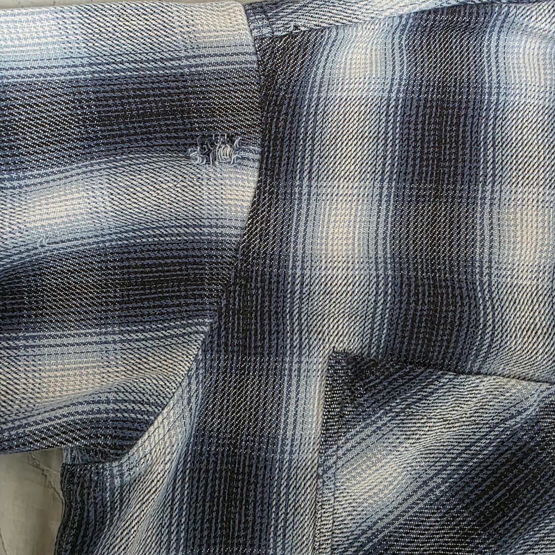 [XL] 00s 세인트 존스 베이 빈티지 플란넬 체크 셔츠 화이트/블랙 상품이미지2