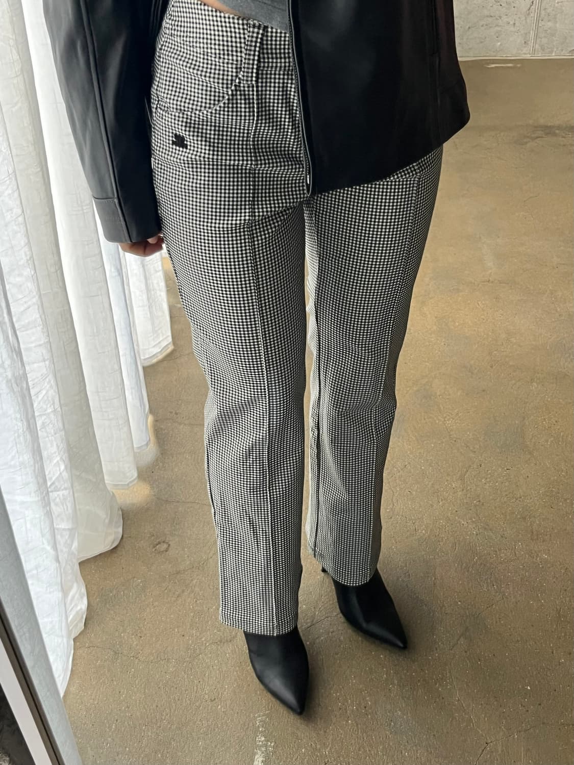 00s COURREGES 하운드투스 로고 팬츠 상품이미지5