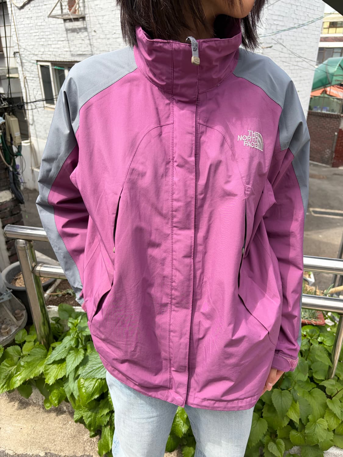 The North Face 퍼플 그레이 고어텍스 쉘 자켓 S  상품이미지3