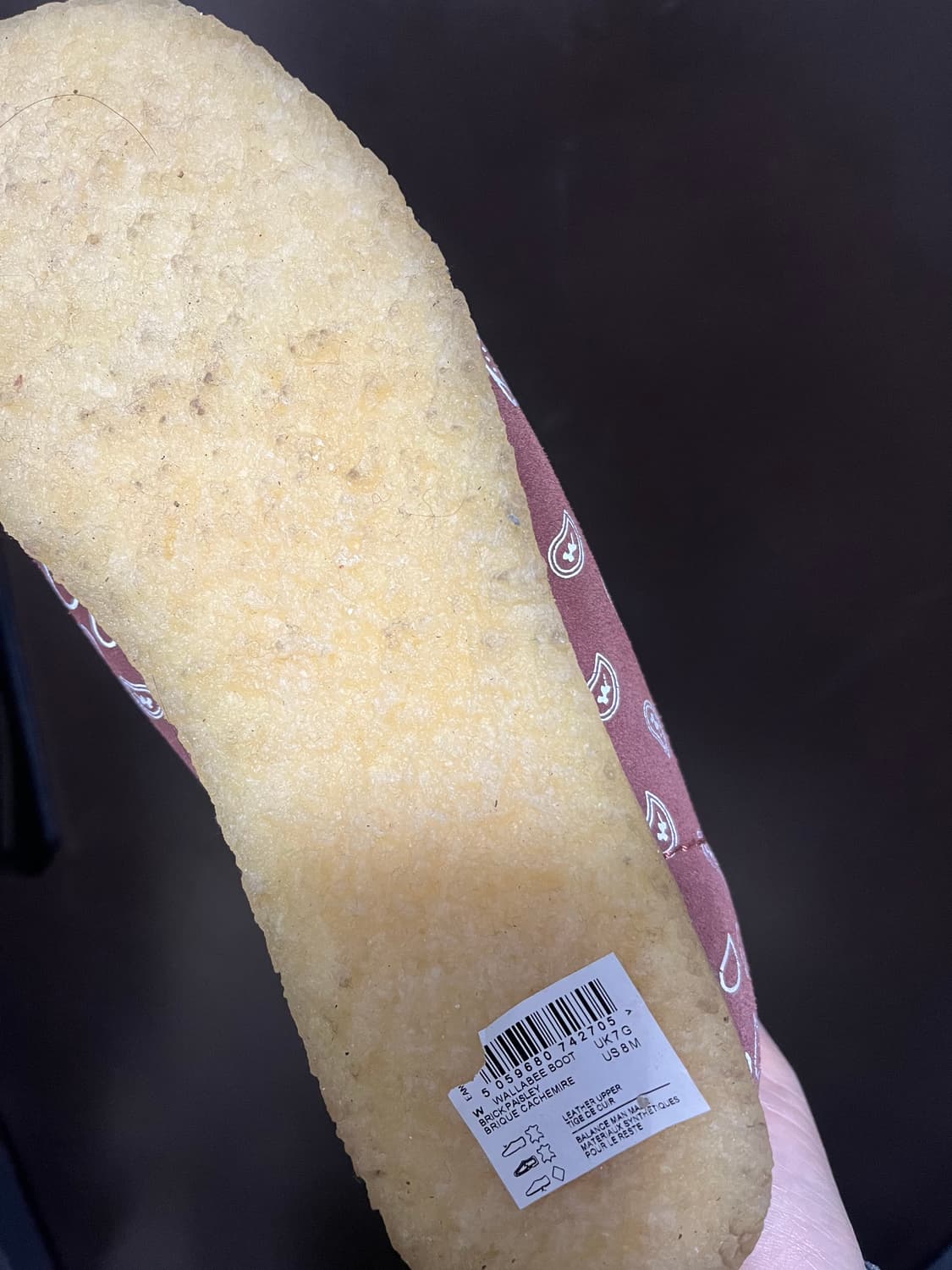 클락스왈라비 페이즐리 부츠 255(41사이즈) 상품이미지5